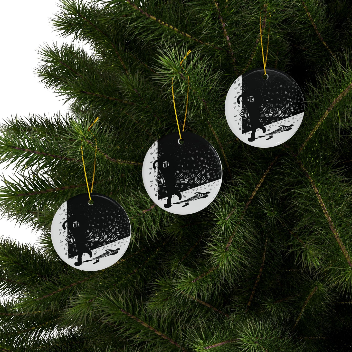 The Gift, Das Gift | Ceramic Ornaments, 2-Side Print, (1pc, 3pcs, 5pcs, 10pcs)