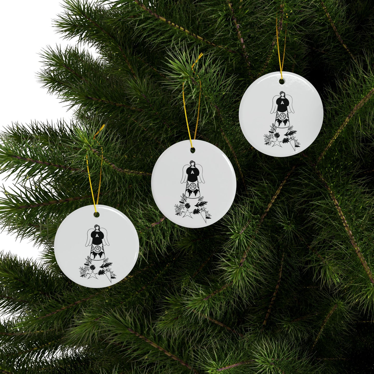 Angel-La, Das Gift | Ceramic Ornaments, 2-Side Print, (1pc, 3pcs, 5pcs, 10pcs)