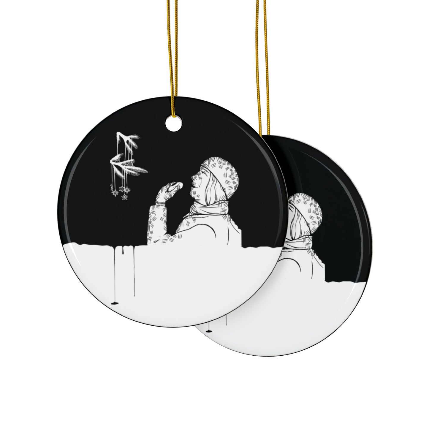 Vaniljkakor, Das Gift | Ceramic Ornaments, 2-Side Print, (1pc, 3pcs, 5pcs, 10pcs)