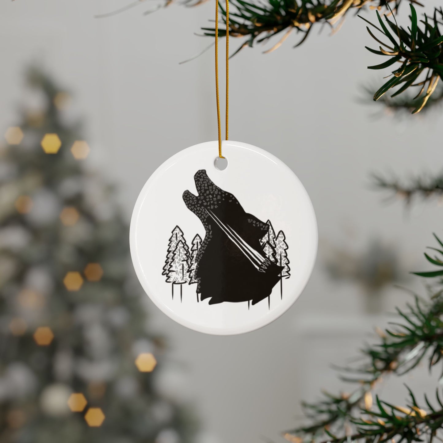 The Wolf in the Woods, Das Gift | Ceramic Ornaments, 2-Side Print, (1pc, 3pcs, 5pcs, 10pcs)