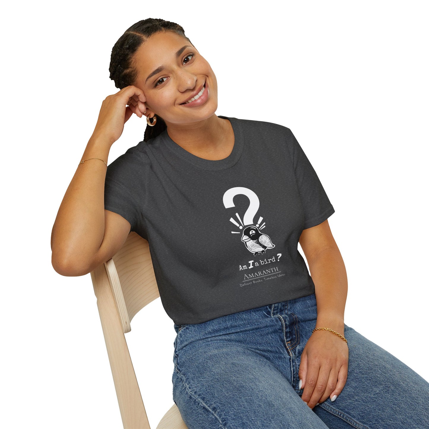 "Am I a Bird?!" WyoWriters | Unisex Softstyle T-Shirt