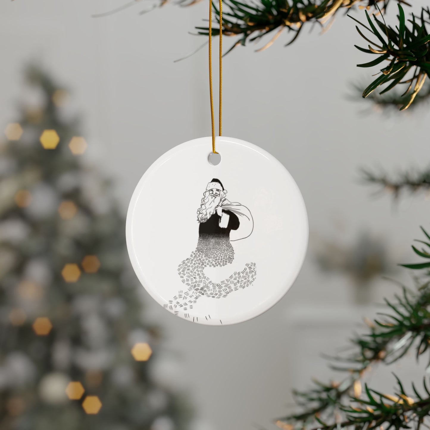 Holy Saint Nick, Das Gift | Ceramic Ornaments, 2-Side Print, (1pc, 3pcs, 5pcs, 10pcs)