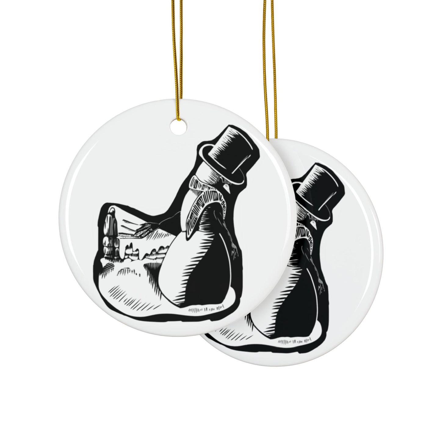 The Dark of Christmas Night, Das Gift | Ceramic Ornaments, 2-Side Print, (1pc, 3pcs, 5pcs, 10pcs)