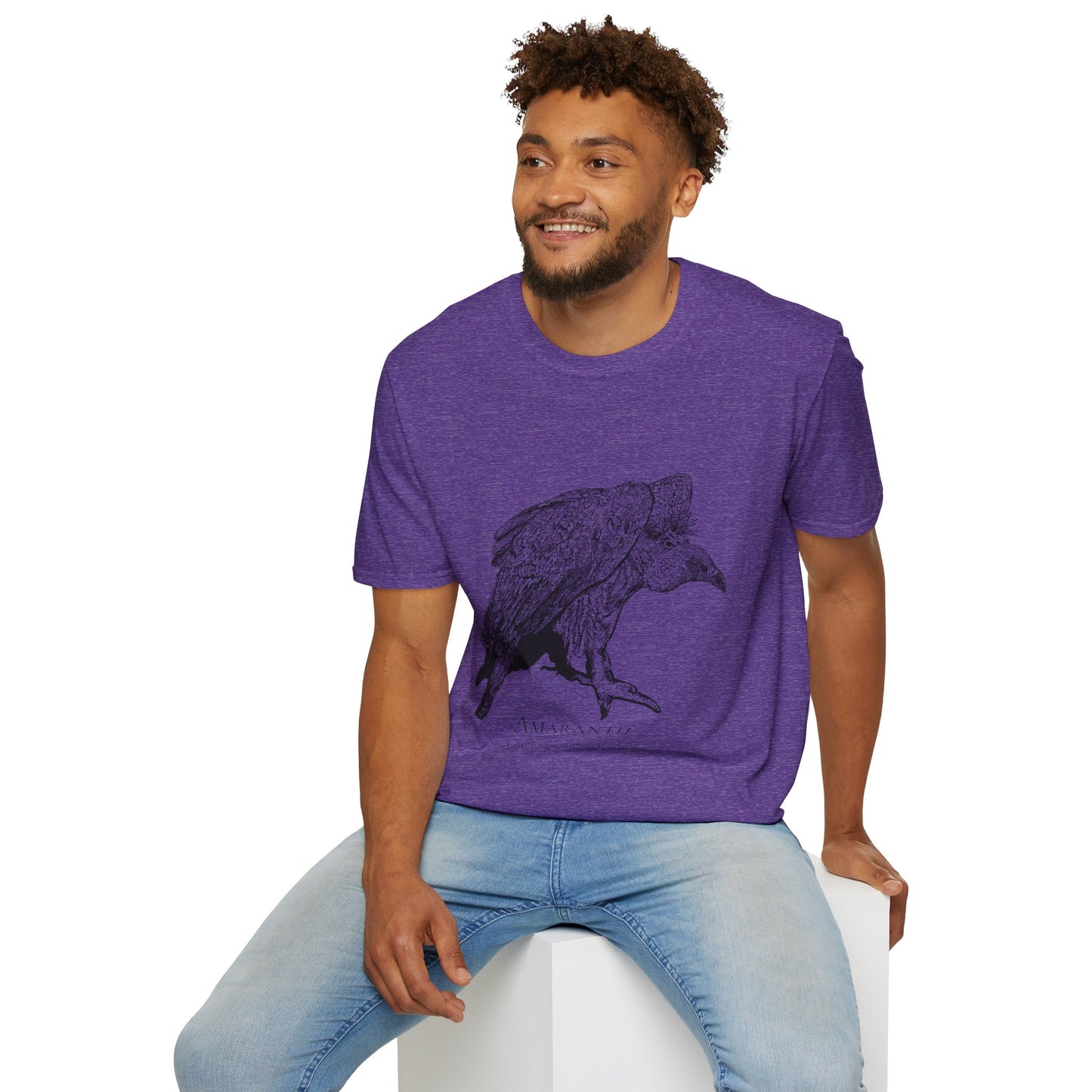 Amaranth Vulture | Graphic Unisex Softstyle T-Shirt - Eco-Friendly Fashion
