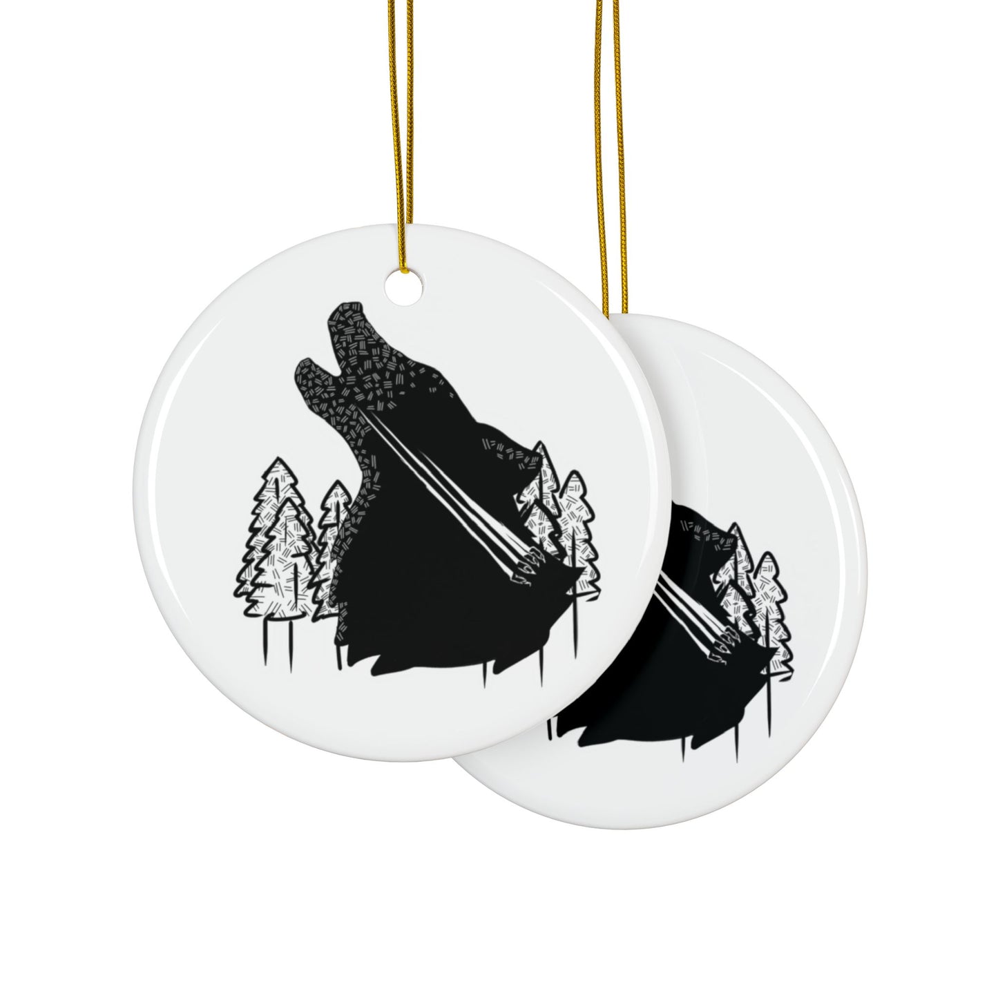 The Wolf in the Woods, Das Gift | Ceramic Ornaments, 2-Side Print, (1pc, 3pcs, 5pcs, 10pcs)