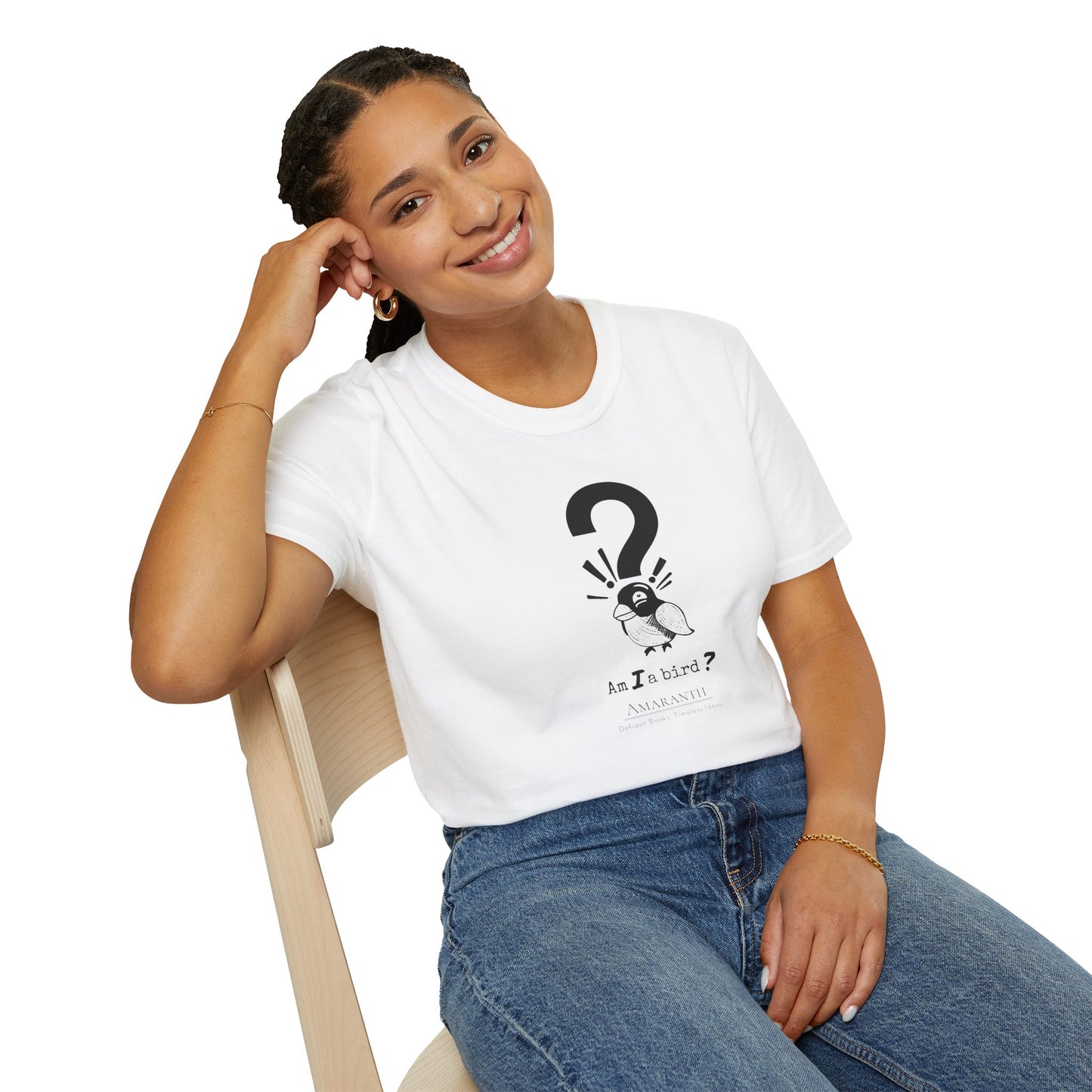 "Am I a Bird?!" WyoWriters | Unisex Softstyle T-Shirt
