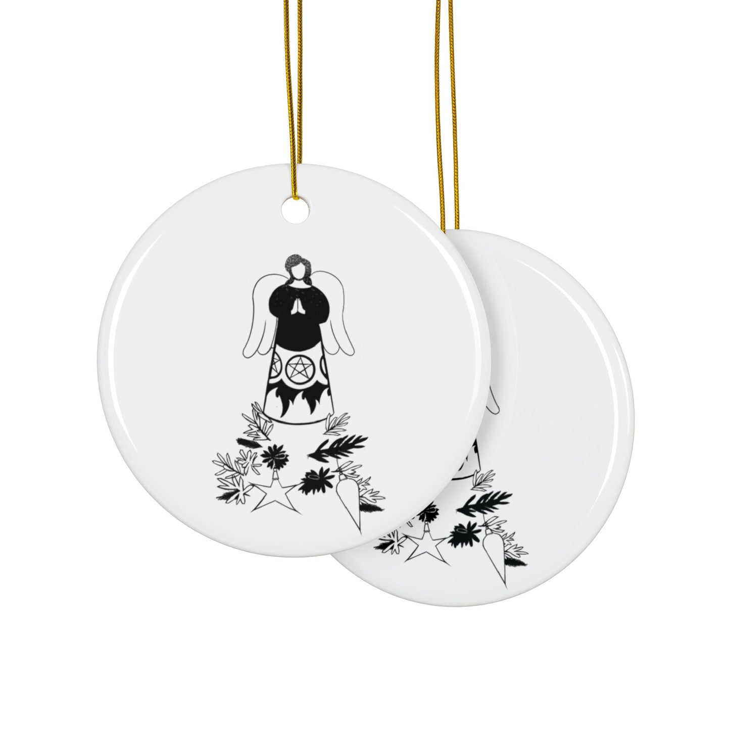 Angel-La, Das Gift | Ceramic Ornaments, 2-Side Print, (1pc, 3pcs, 5pcs, 10pcs)