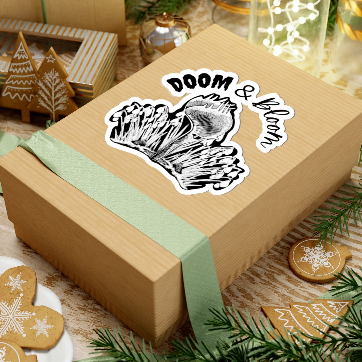 Doom & Bloom Kiss-Cut Stickers - Artistic Vinyl Stickers for Nature Lovers