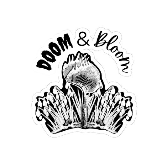 Doom & Bloom Kiss-Cut Stickers - Artistic Vinyl Stickers for Nature Lovers