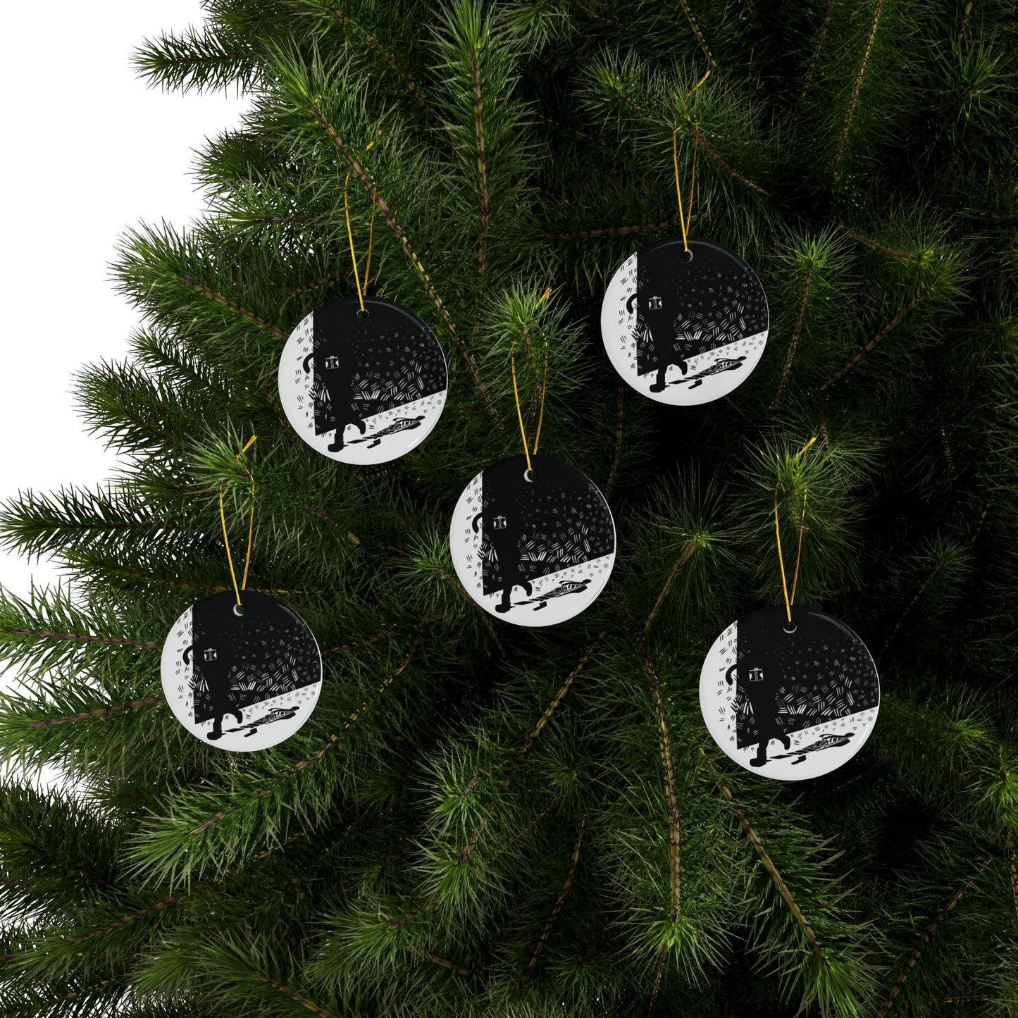 The Gift, Das Gift | Ceramic Ornaments, 2-Side Print, (1pc, 3pcs, 5pcs, 10pcs)
