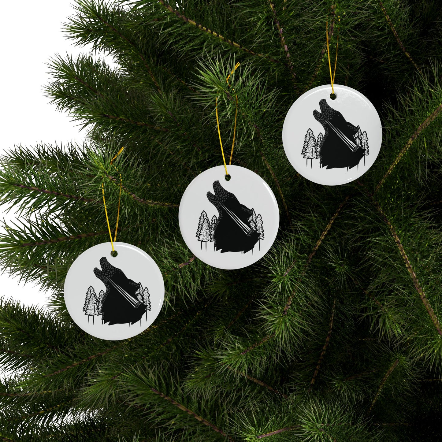 The Wolf in the Woods, Das Gift | Ceramic Ornaments, 2-Side Print, (1pc, 3pcs, 5pcs, 10pcs)