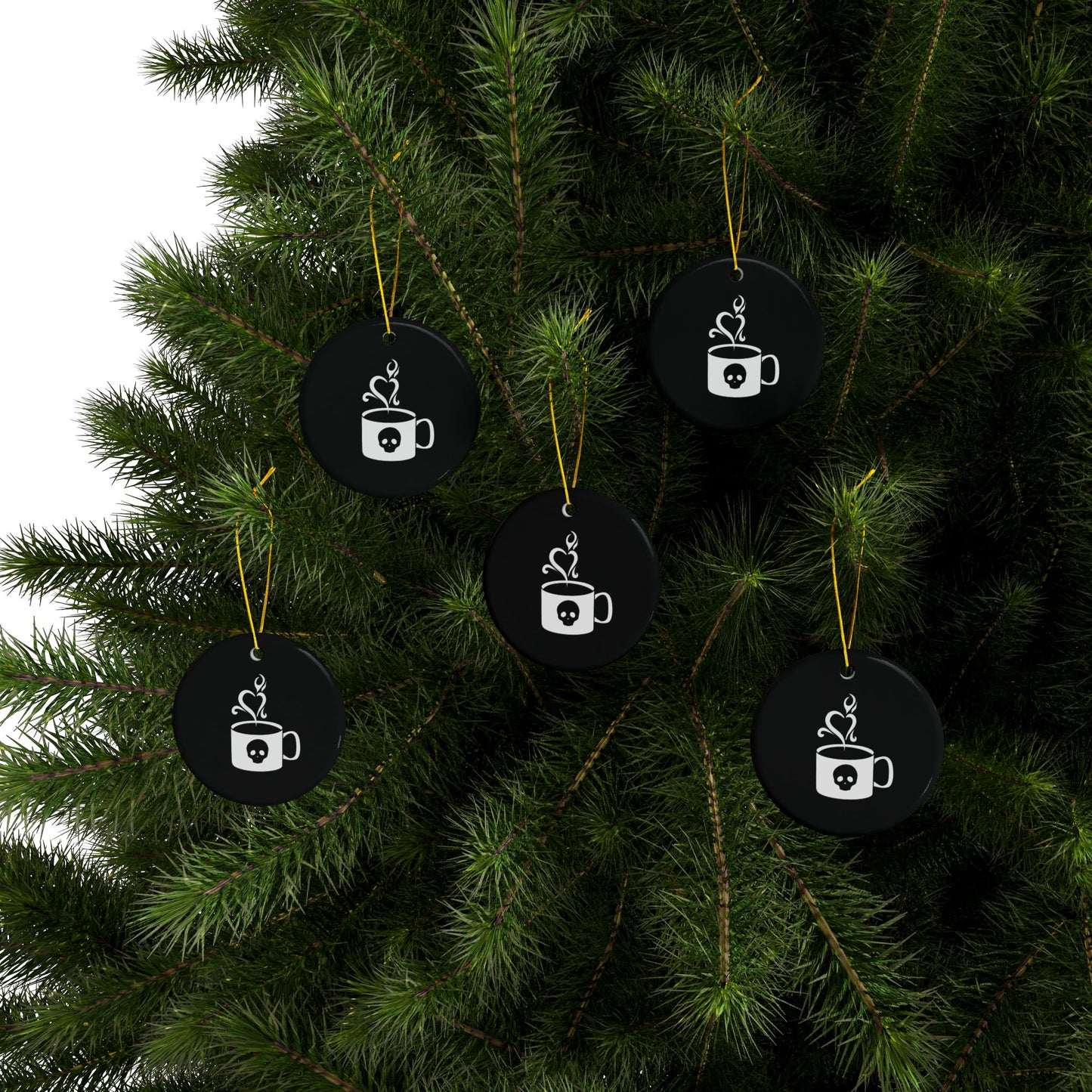 Cup of Death | Ceramic Ornaments, 2-Side Print, (1pc, 3pcs, 5pcs, 10pcs)
