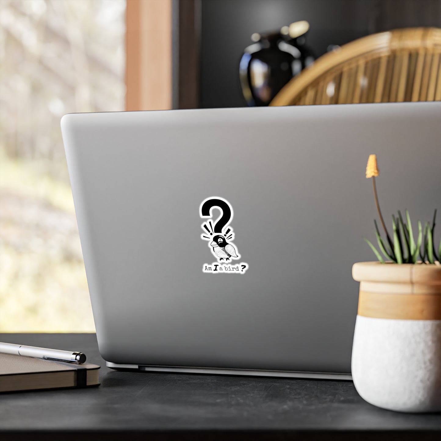 "Am I a bird?!" WyoWriters | Kiss-Cut Vinyl Decal Sticker