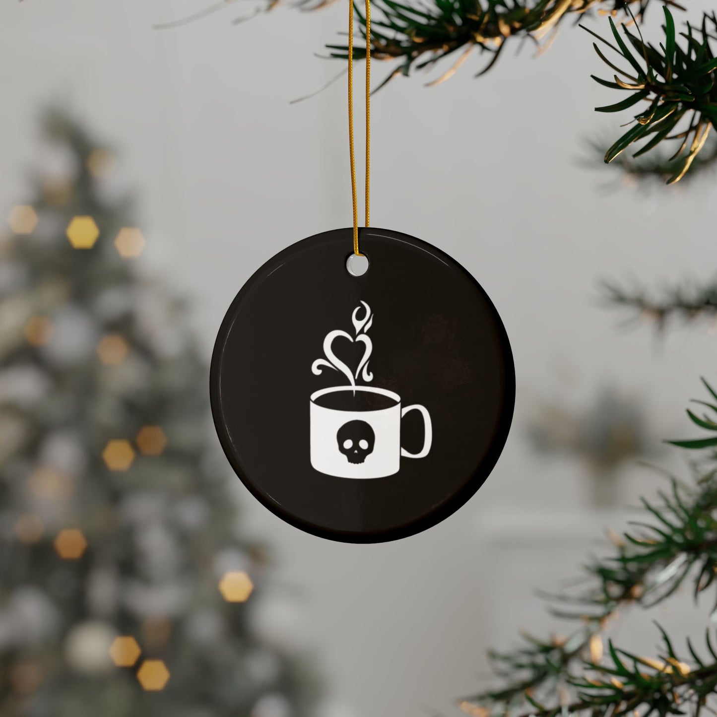 Cup of Death | Ceramic Ornaments, 2-Side Print, (1pc, 3pcs, 5pcs, 10pcs)