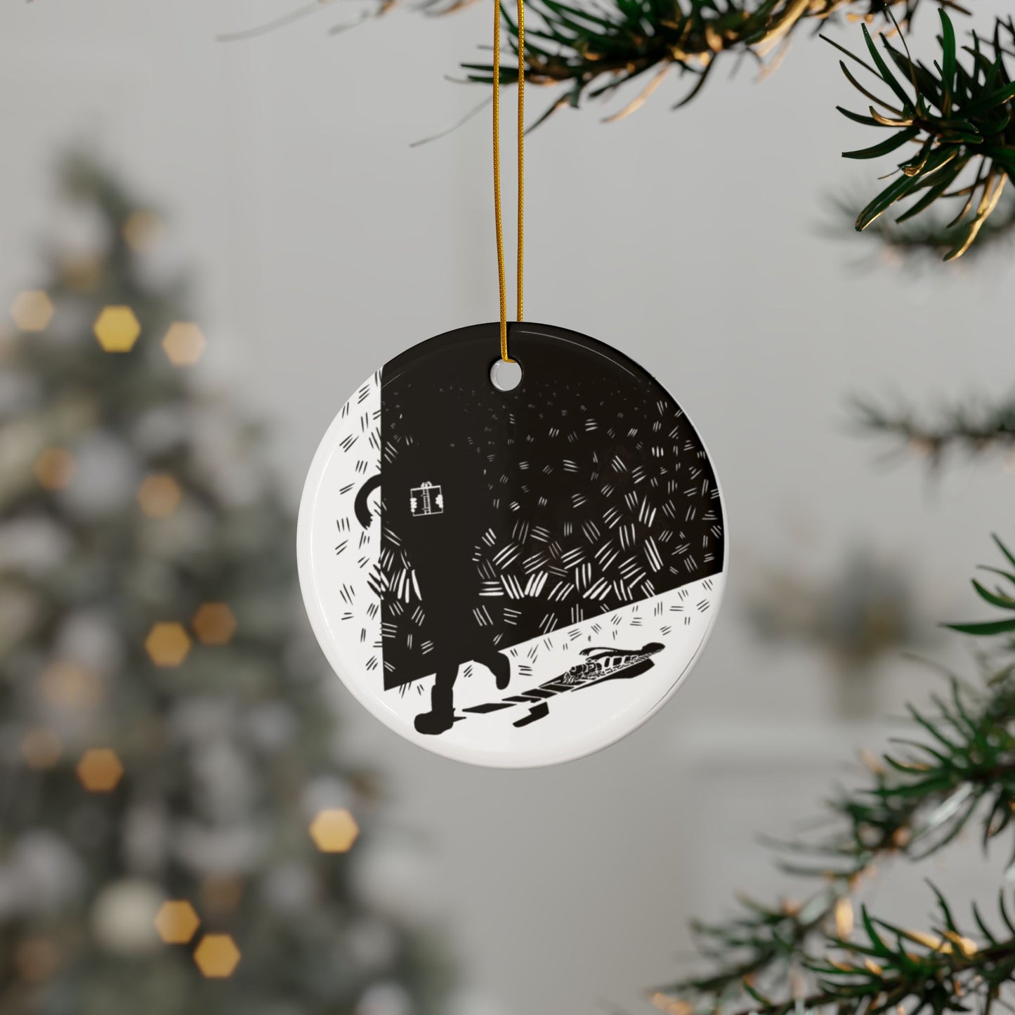 The Gift, Das Gift | Ceramic Ornaments, 2-Side Print, (1pc, 3pcs, 5pcs, 10pcs)
