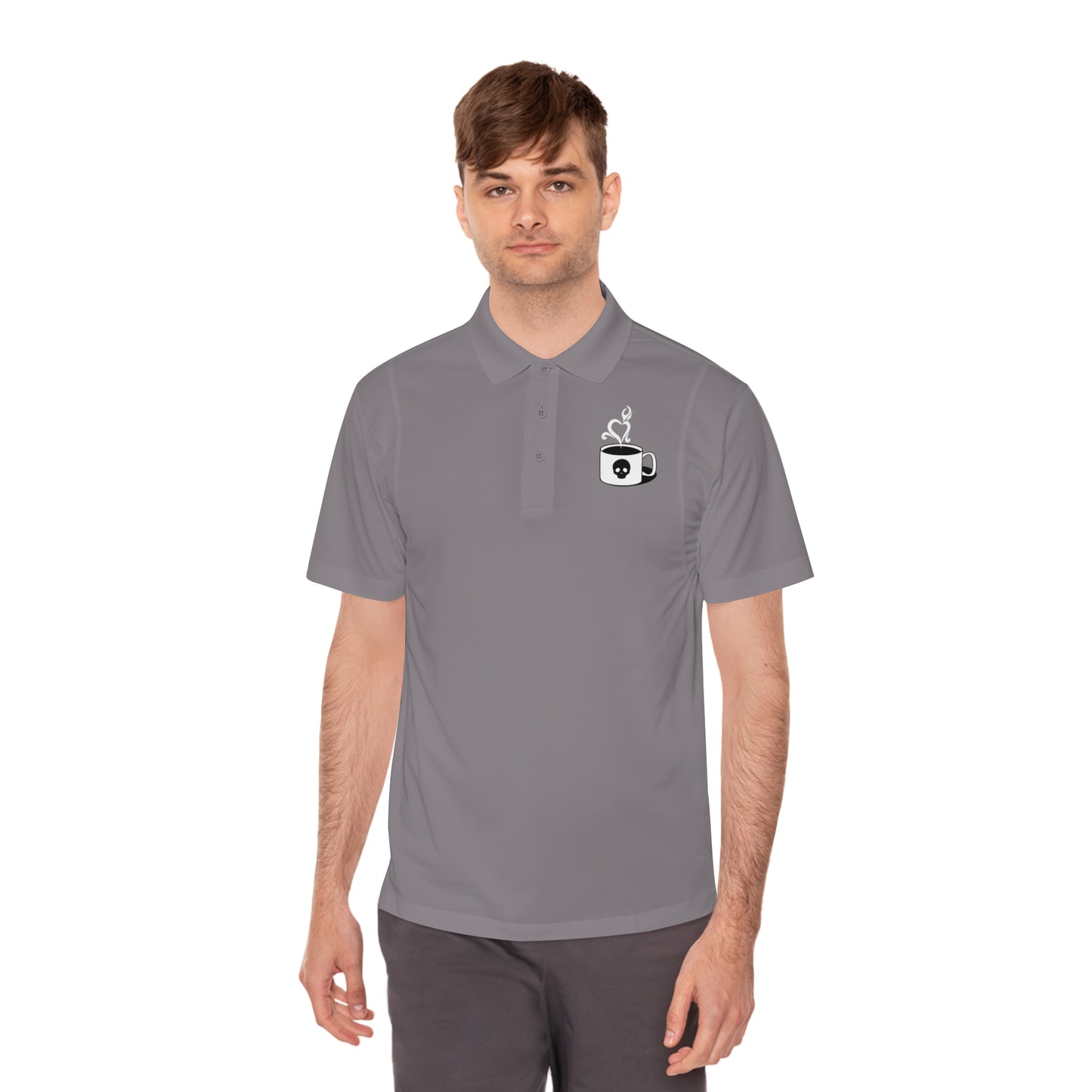 Amaranth Cup of Death Logo Men's Sport Polo Shirt