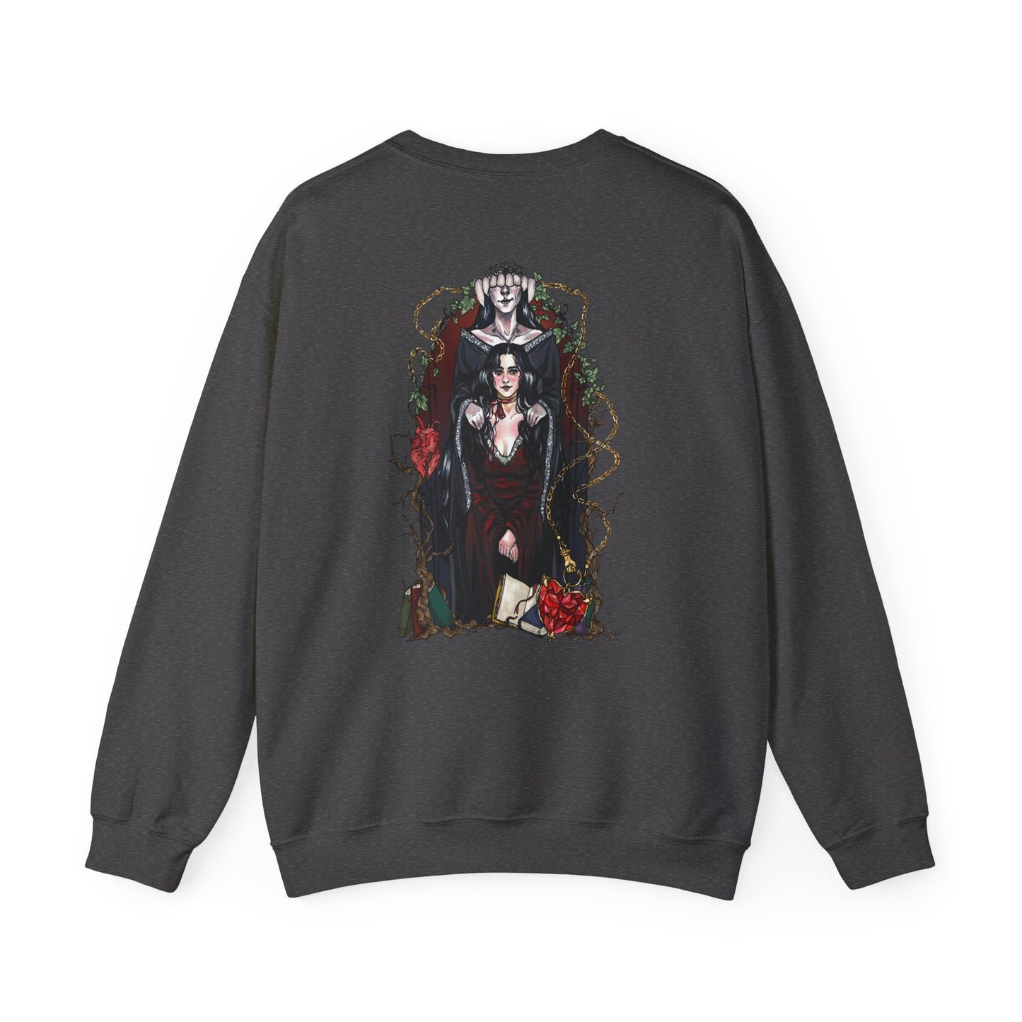 Bone White, Blood Red | Unisex Heavy Blend™ Crewneck Sweatshirt