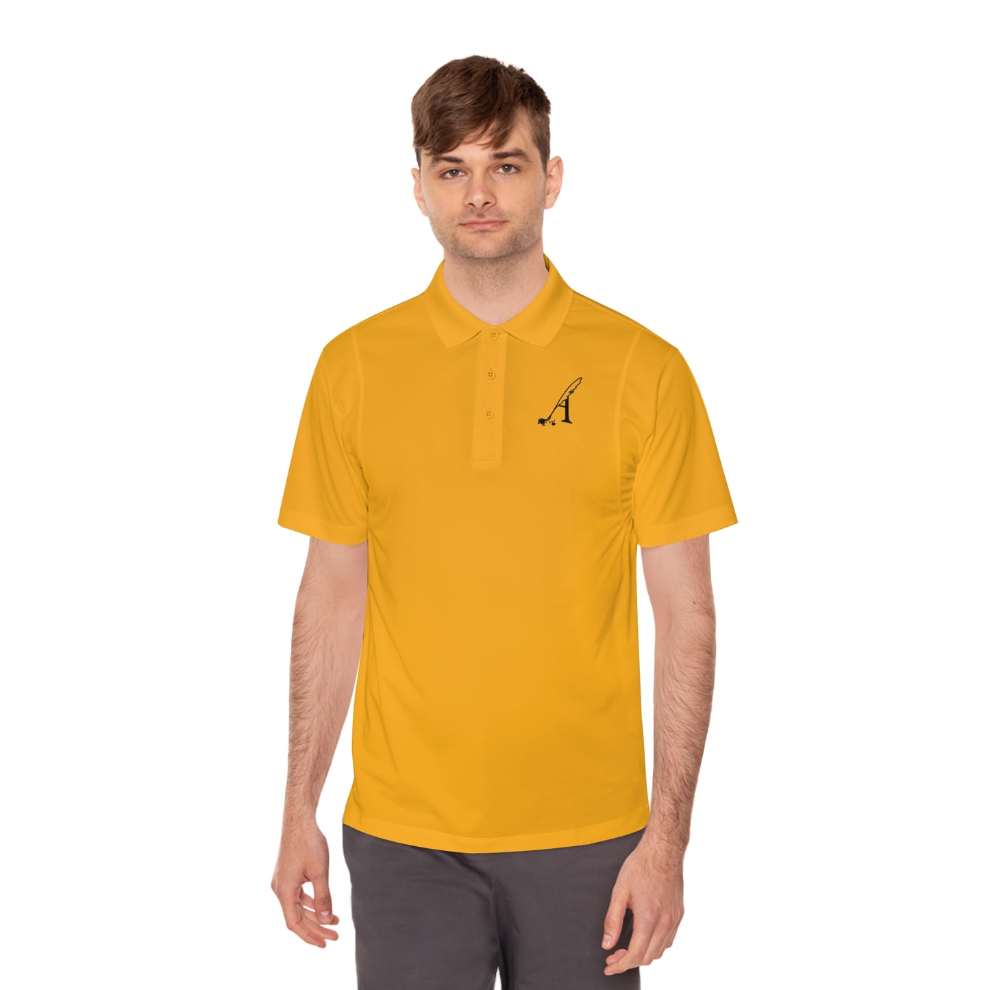 Amaranth Quill Logo Men's Sport Polo Shirt