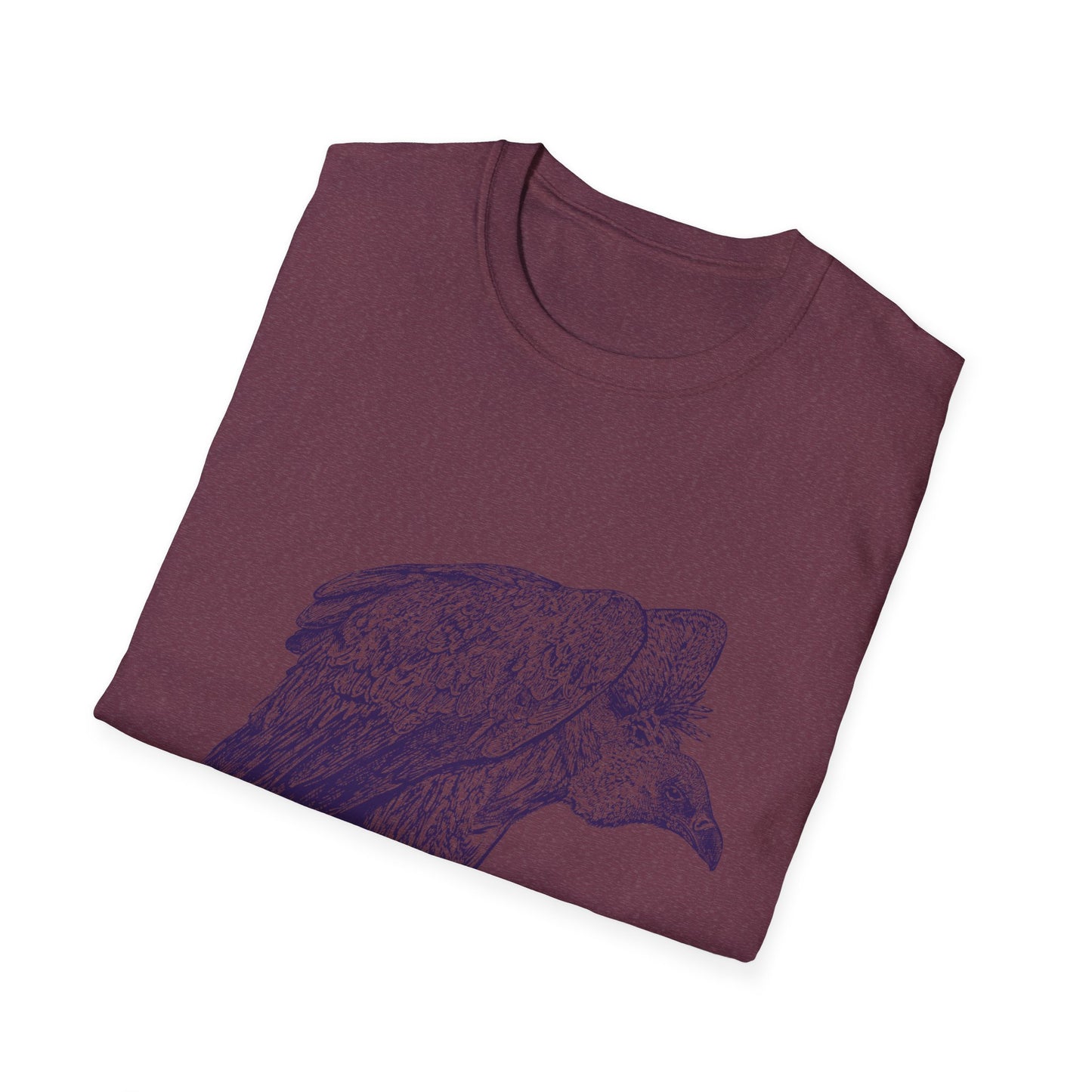 Amaranth Vulture | Graphic Unisex Softstyle T-Shirt - Eco-Friendly Fashion