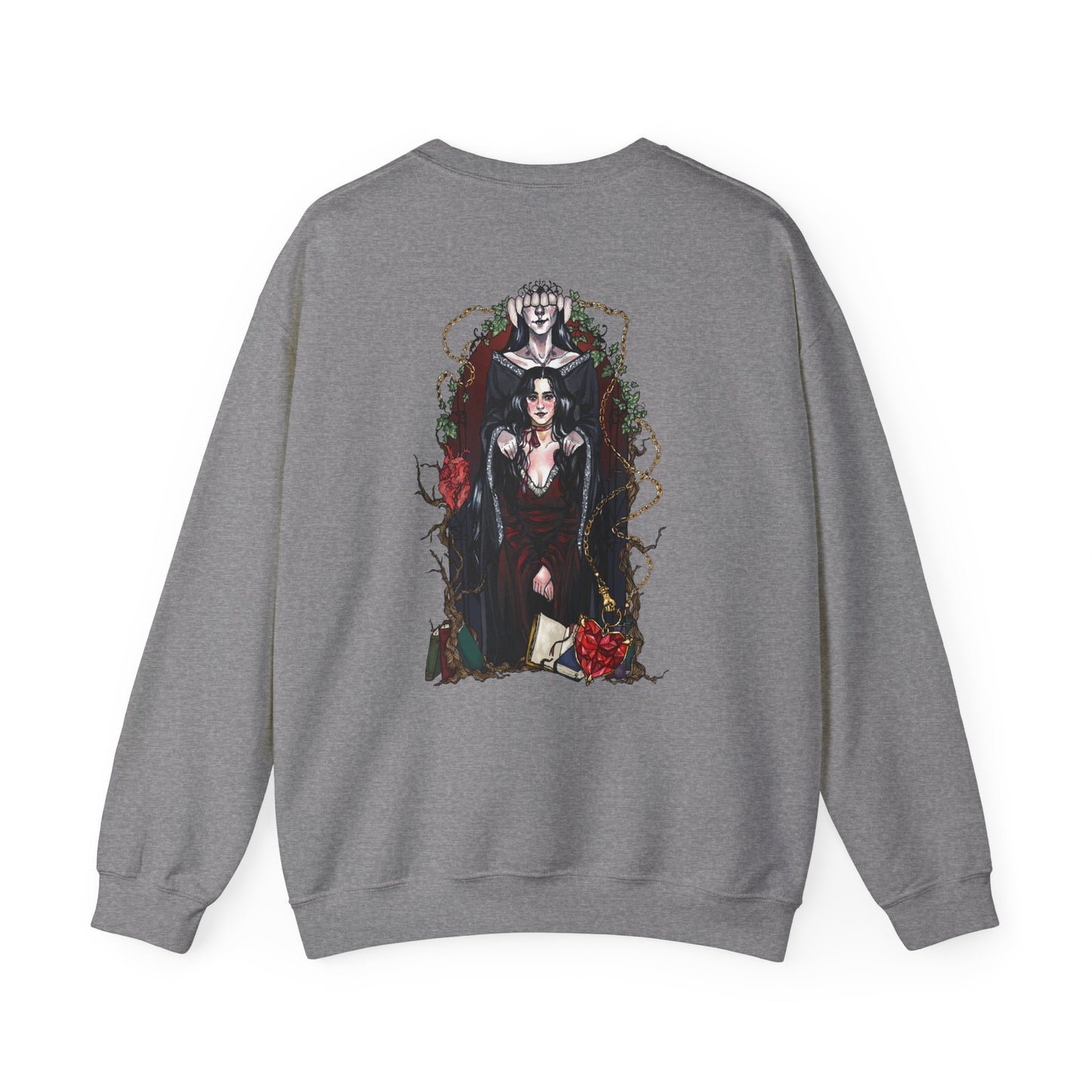 Bone White, Blood Red | Unisex Heavy Blend™ Crewneck Sweatshirt