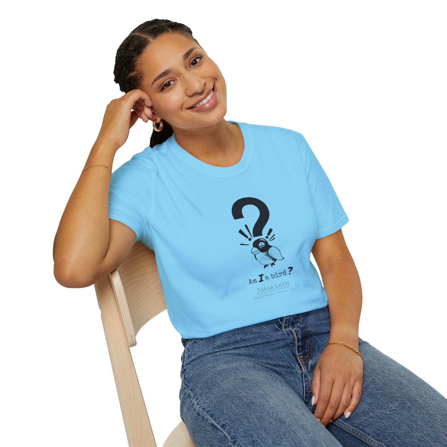 "Am I a Bird?!" WyoWriters | Unisex Softstyle T-Shirt