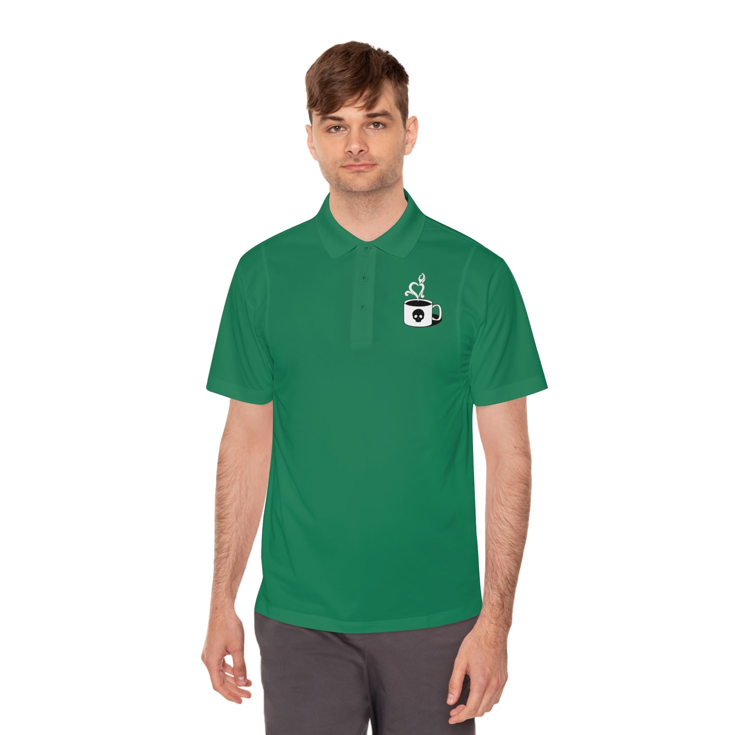 Amaranth Cup of Death Logo Men's Sport Polo Shirt