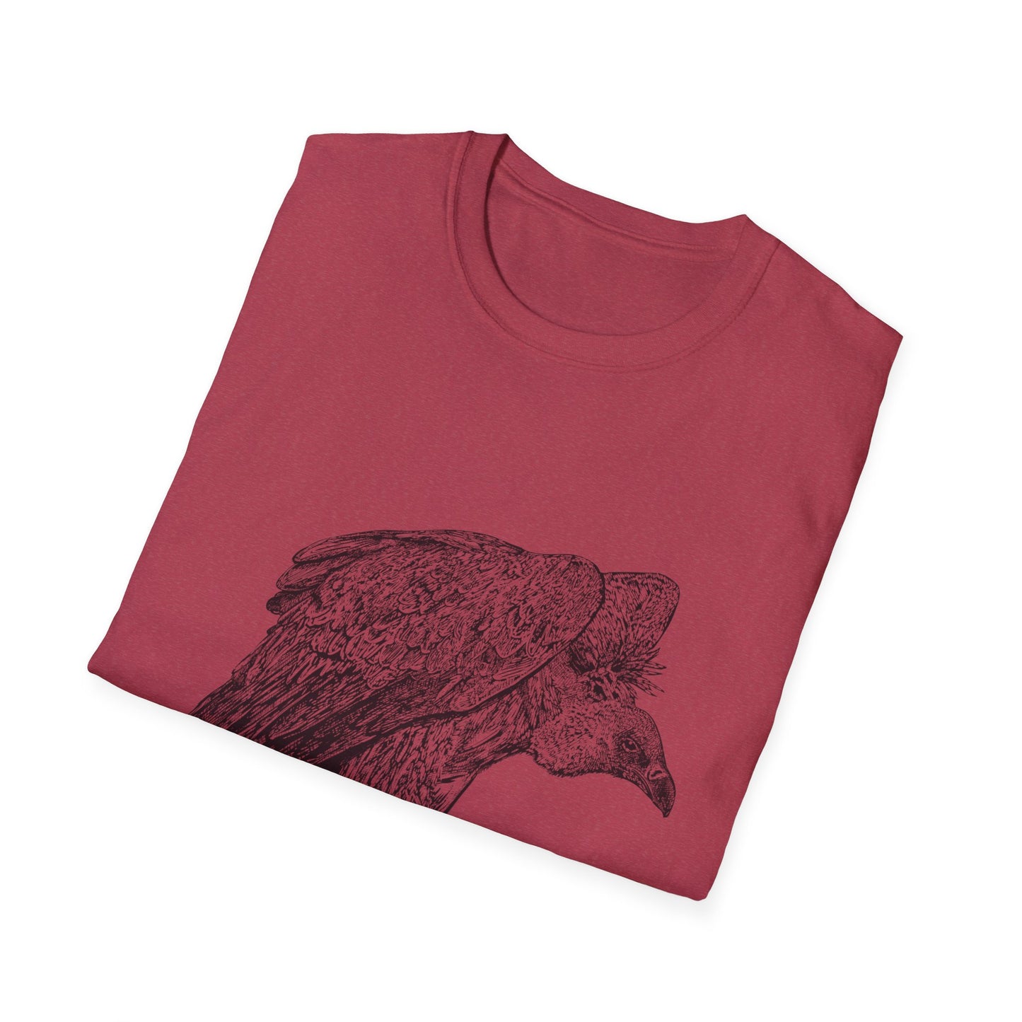 Amaranth Vulture | Graphic Unisex Softstyle T-Shirt - Eco-Friendly Fashion