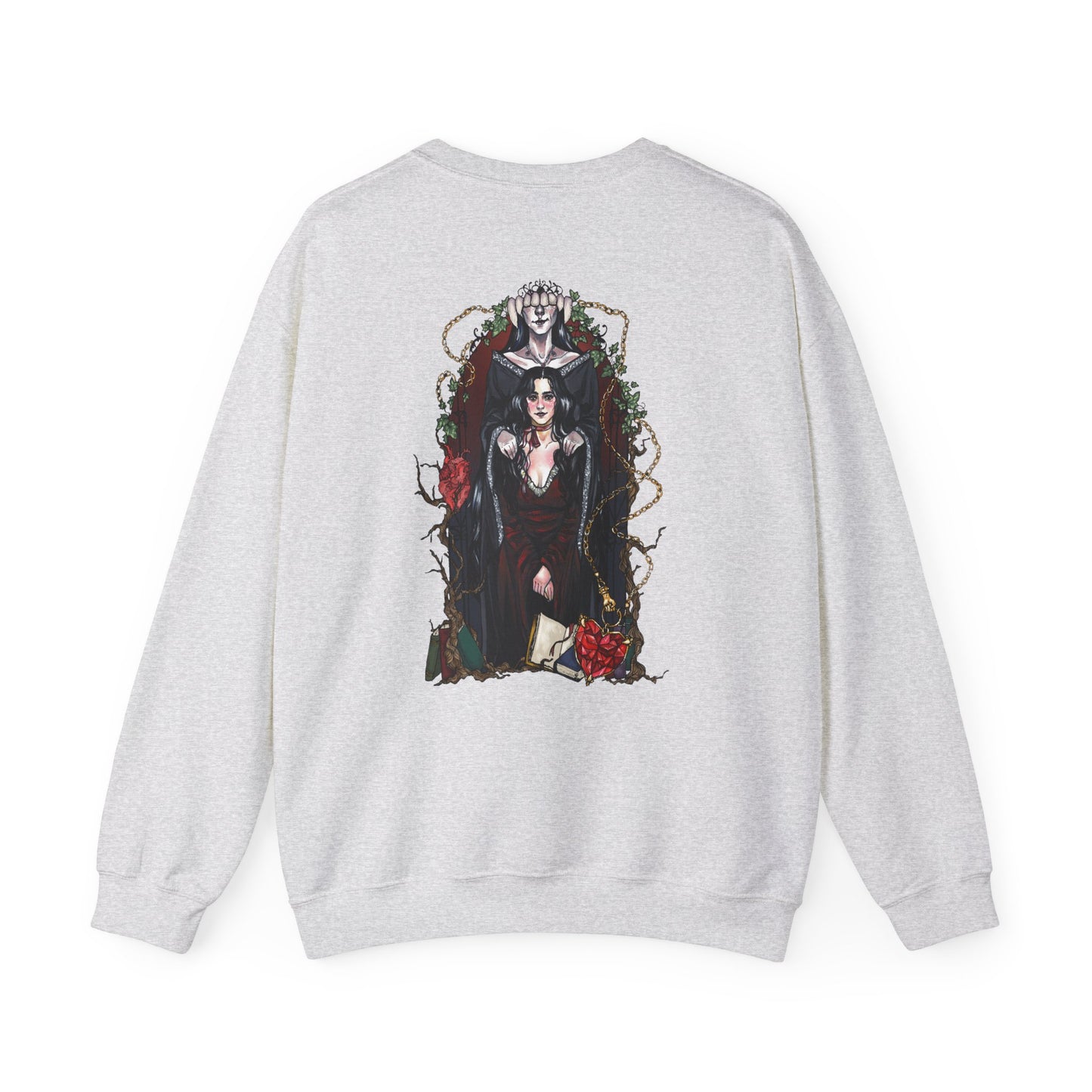 Bone White, Blood Red | Unisex Heavy Blend™ Crewneck Sweatshirt