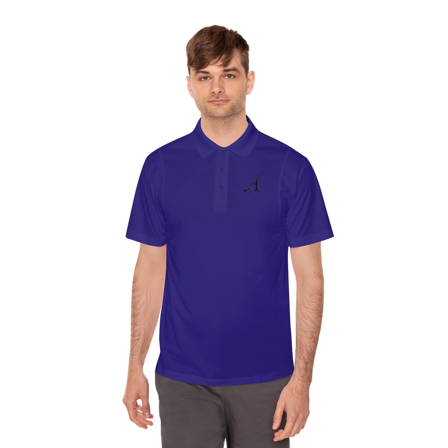 Amaranth Quill Logo Men's Sport Polo Shirt