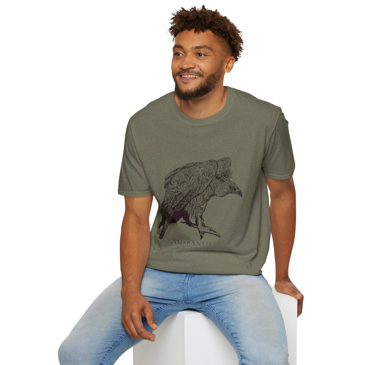 Amaranth Vulture | Graphic Unisex Softstyle T-Shirt - Eco-Friendly Fashion