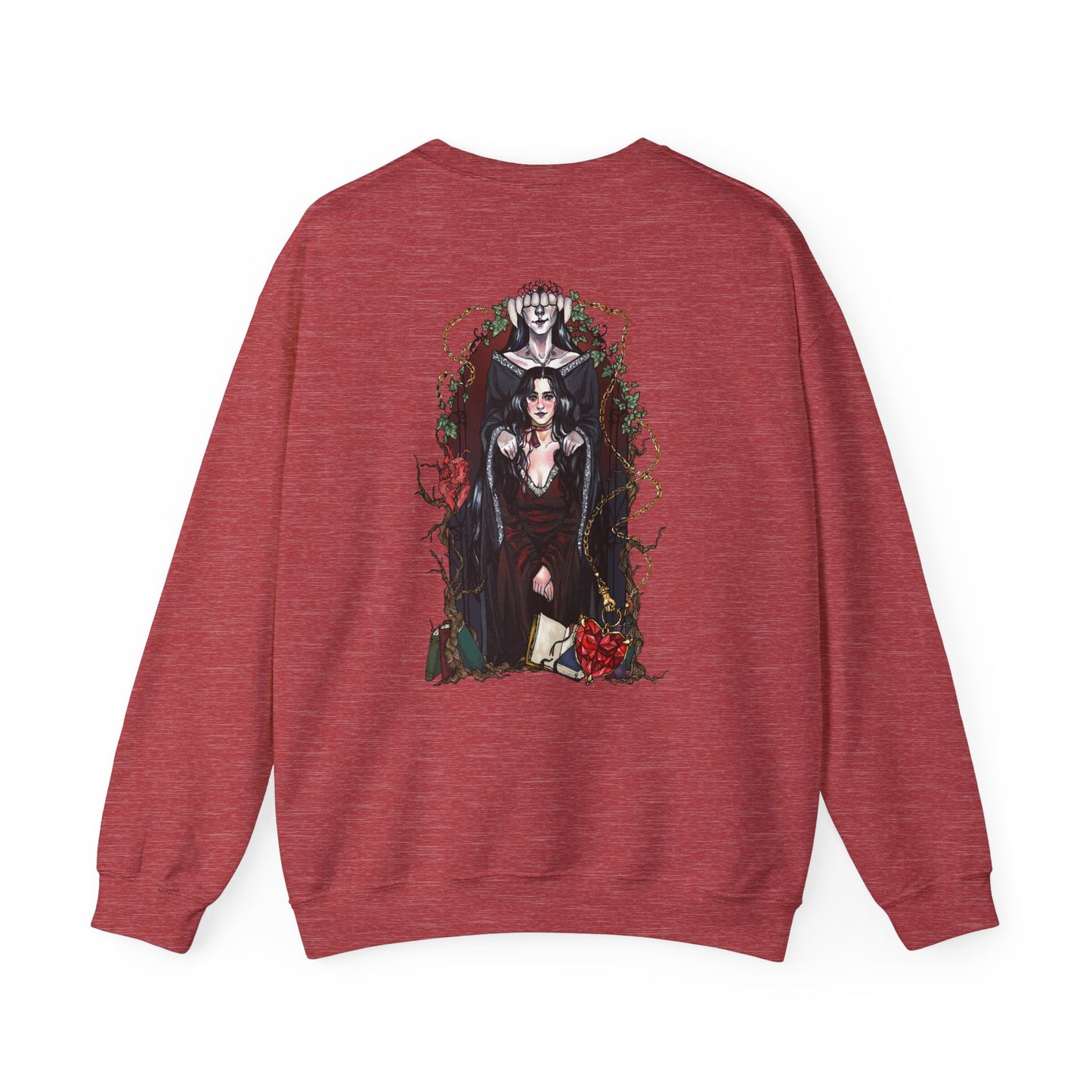 Bone White, Blood Red | Unisex Heavy Blend™ Crewneck Sweatshirt