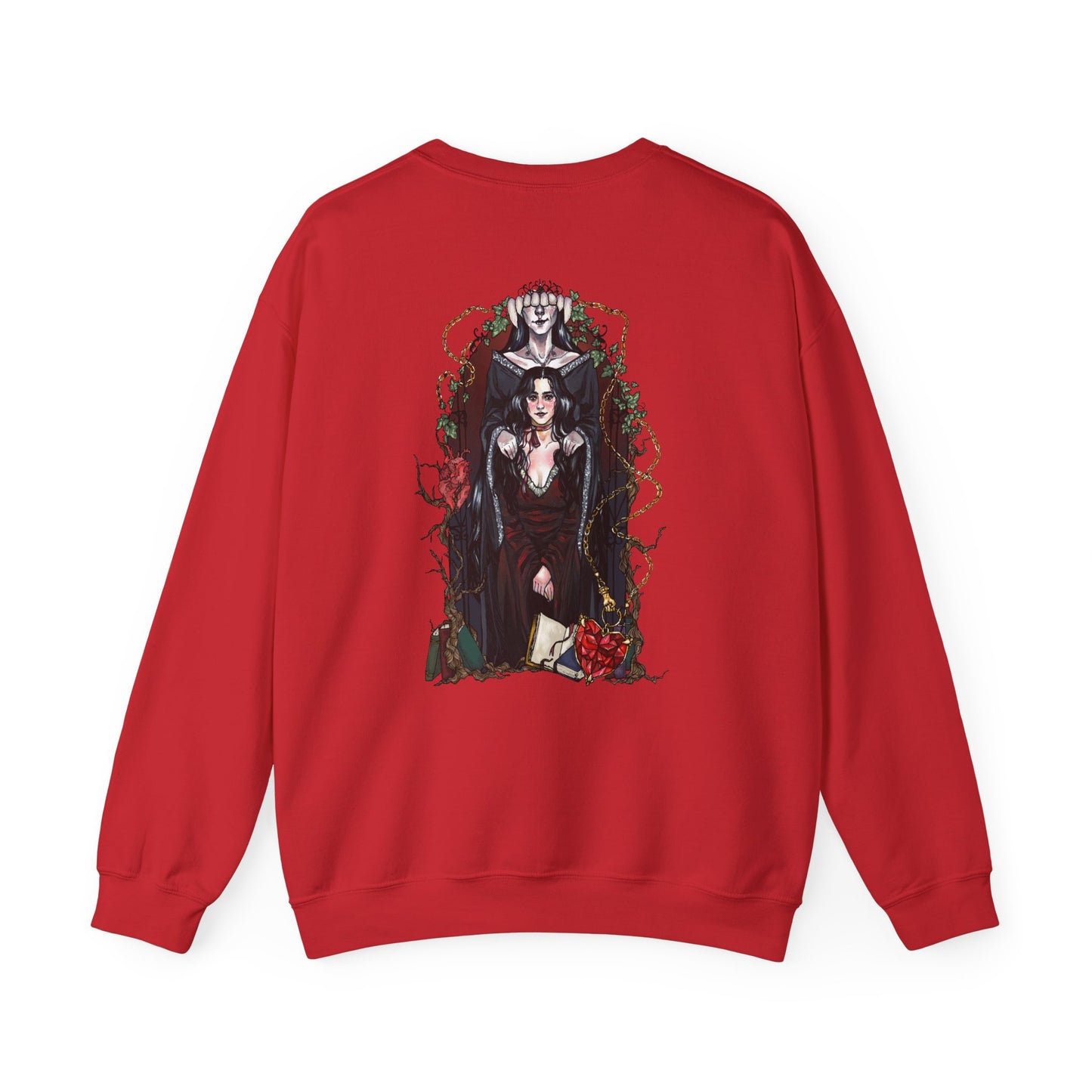 Bone White, Blood Red | Unisex Heavy Blend™ Crewneck Sweatshirt