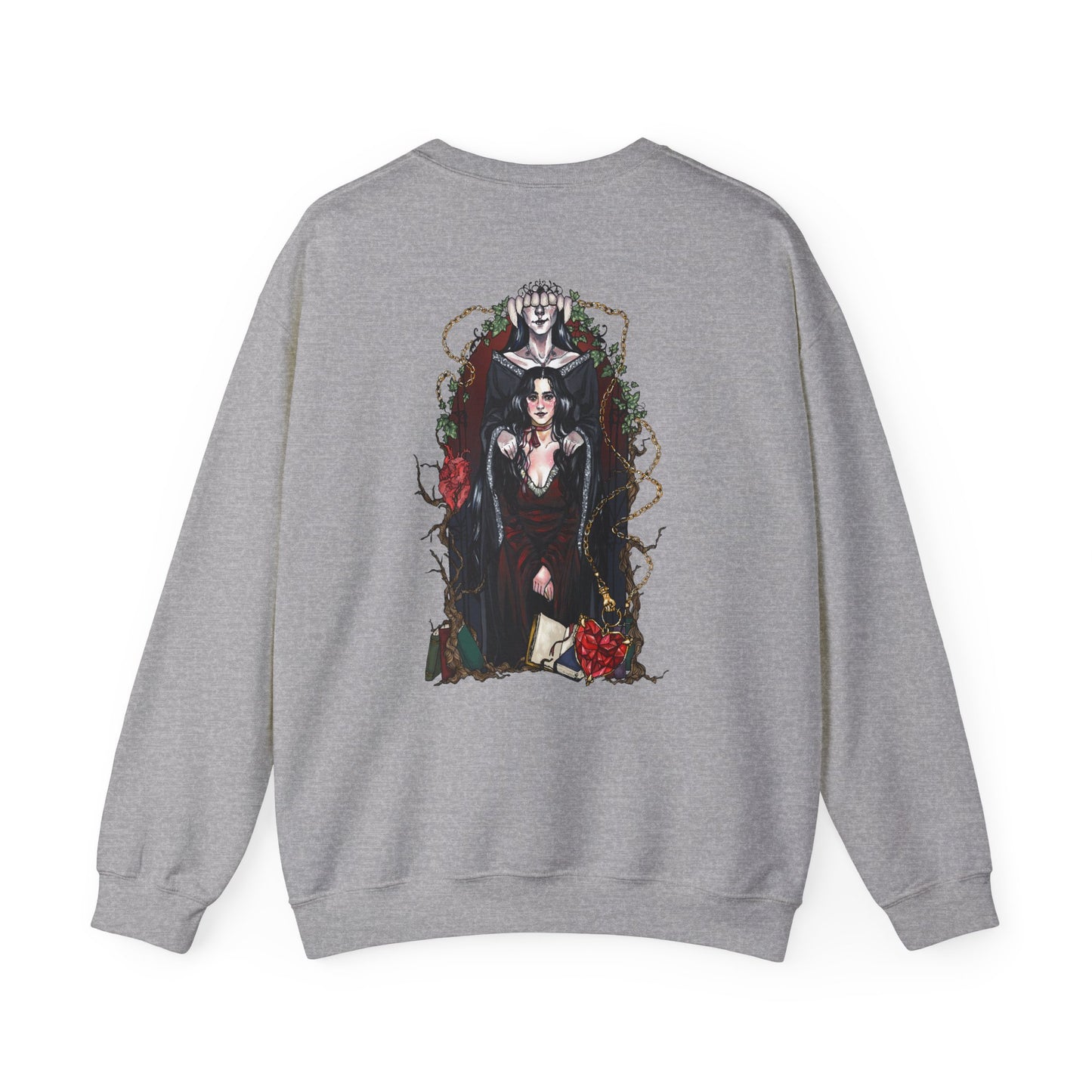 Bone White, Blood Red | Unisex Heavy Blend™ Crewneck Sweatshirt