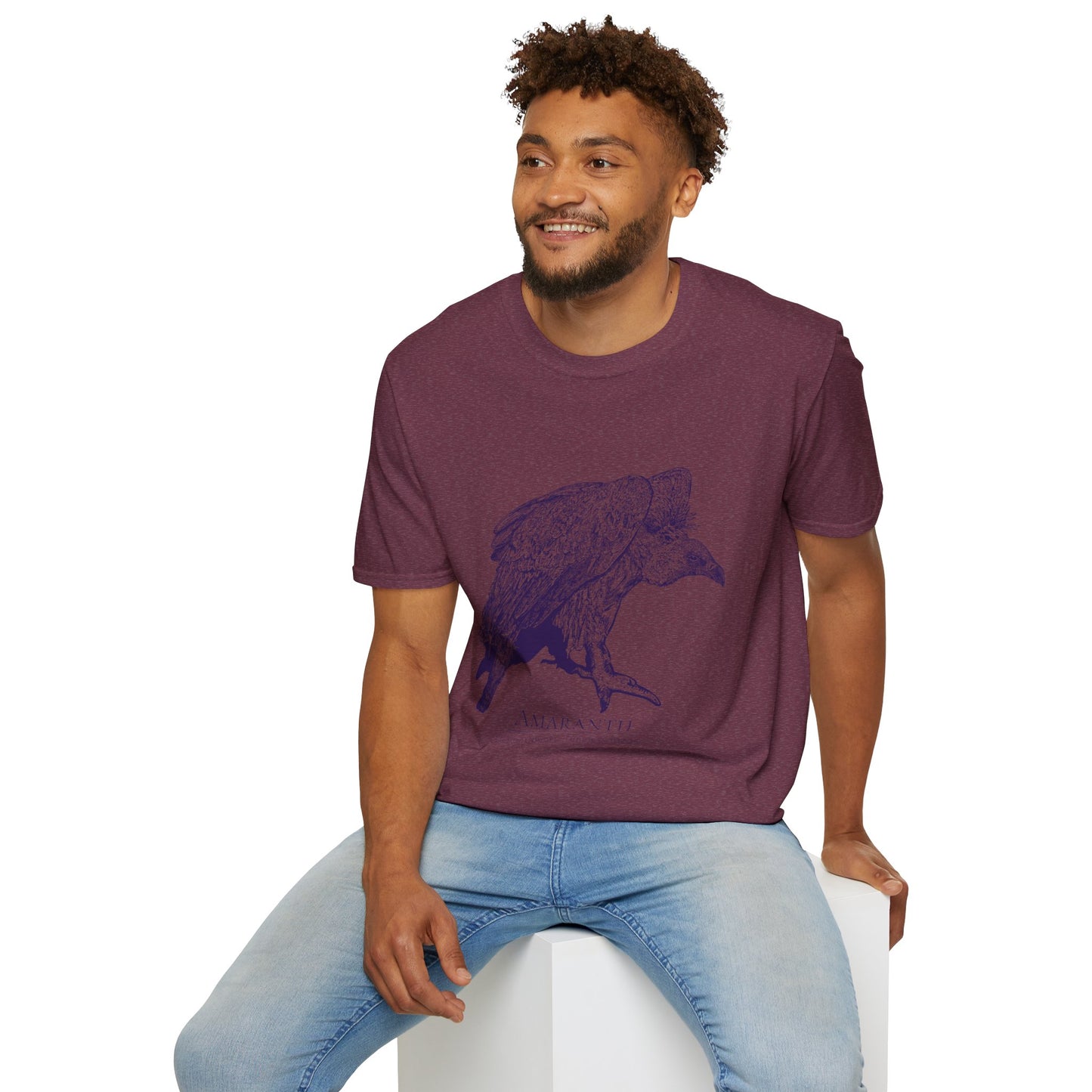 Amaranth Vulture | Graphic Unisex Softstyle T-Shirt - Eco-Friendly Fashion
