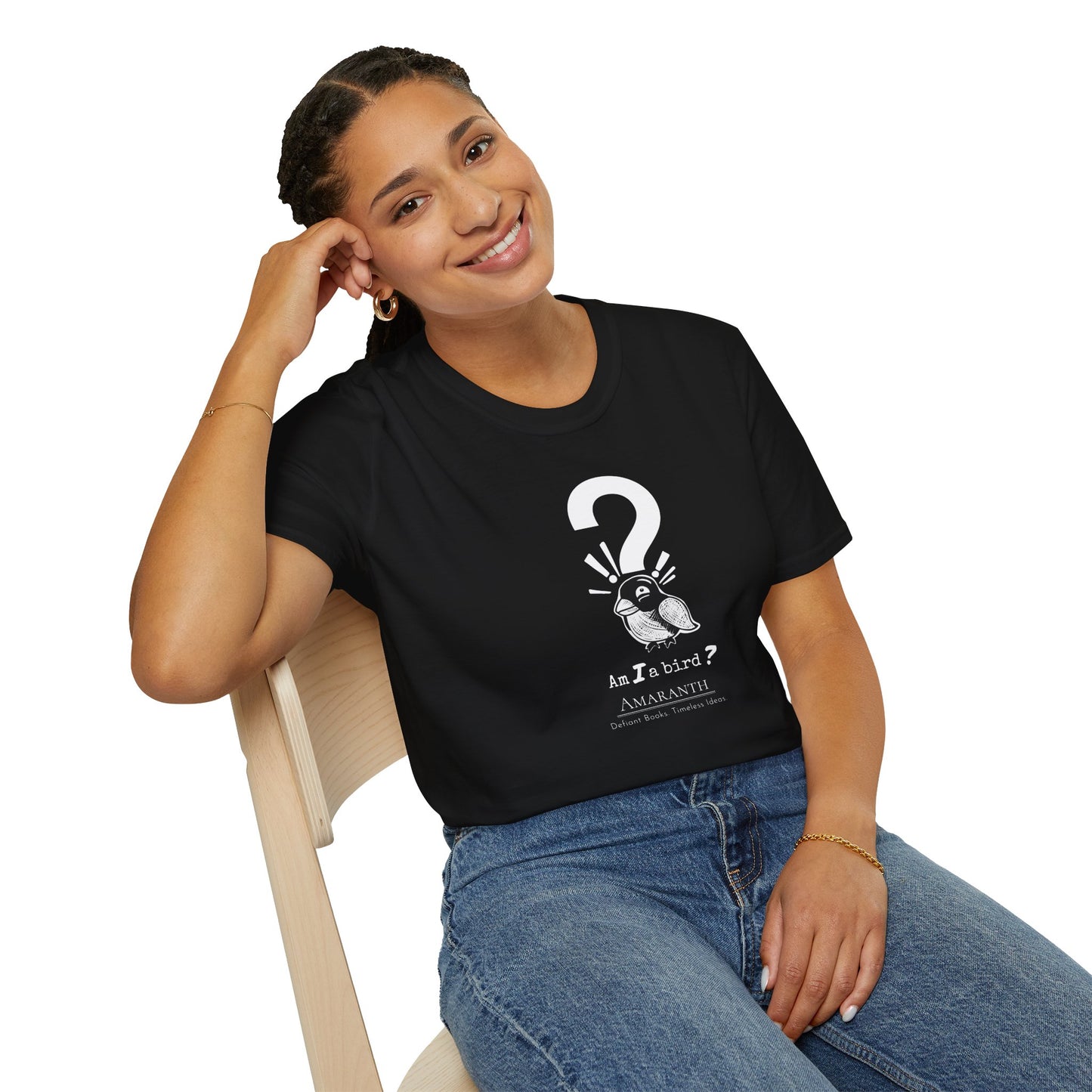 "Am I a Bird?!" WyoWriters | Unisex Softstyle T-Shirt