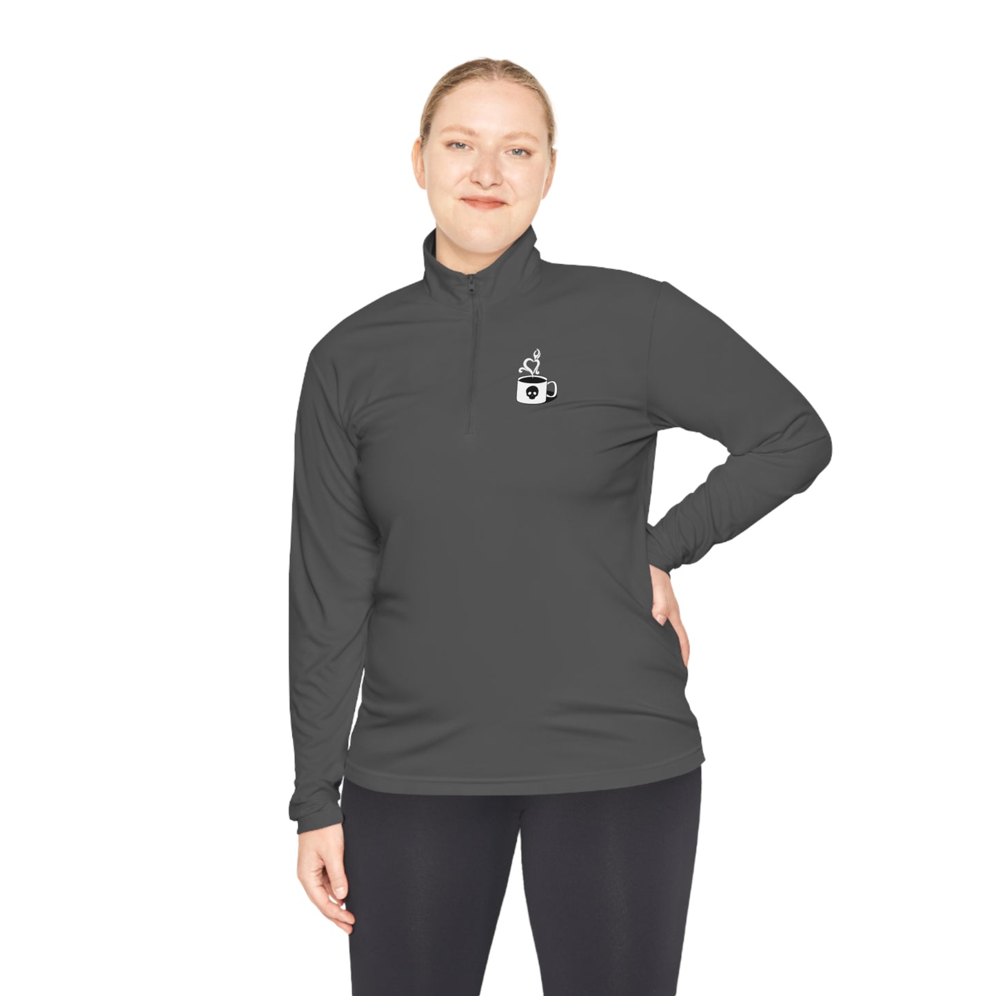 Amaranth Cup of Death Logo Unisex Quarter-Zip Pullover