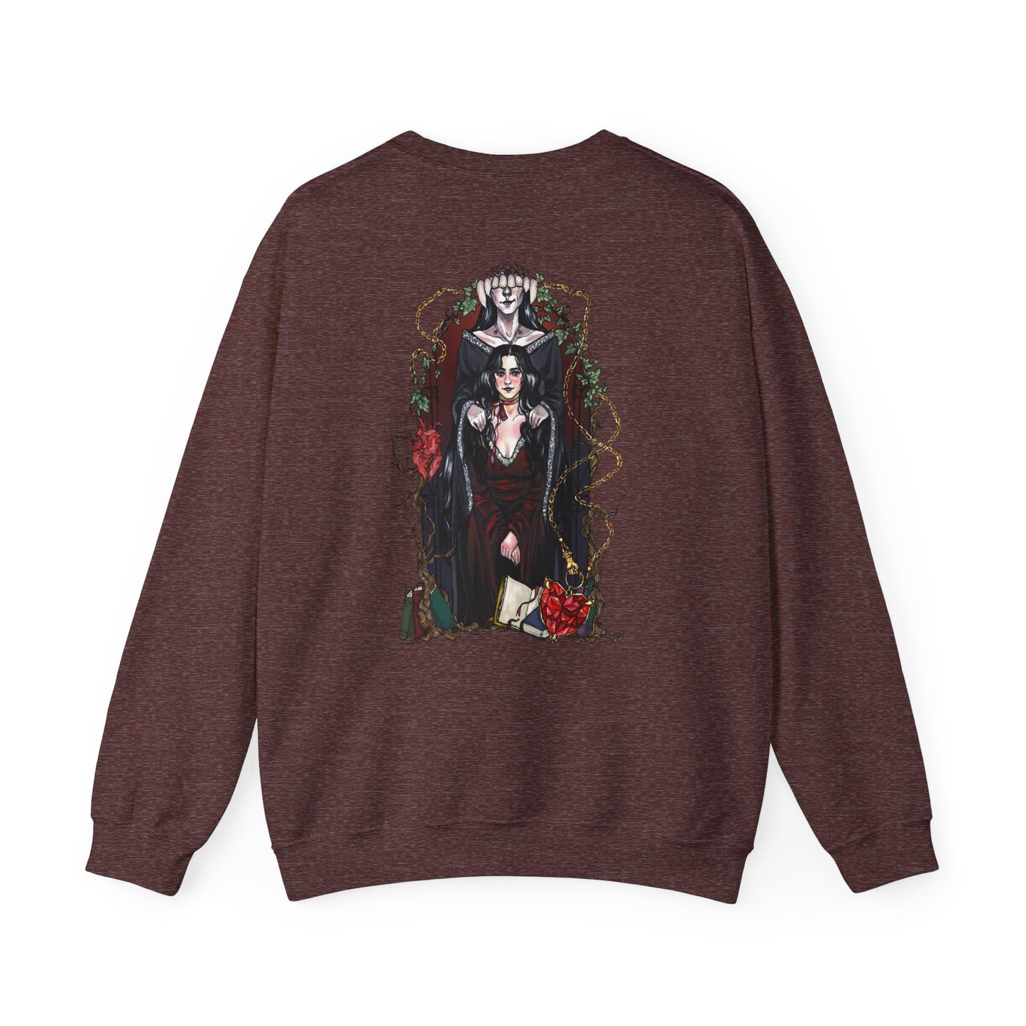 Bone White, Blood Red | Unisex Heavy Blend™ Crewneck Sweatshirt