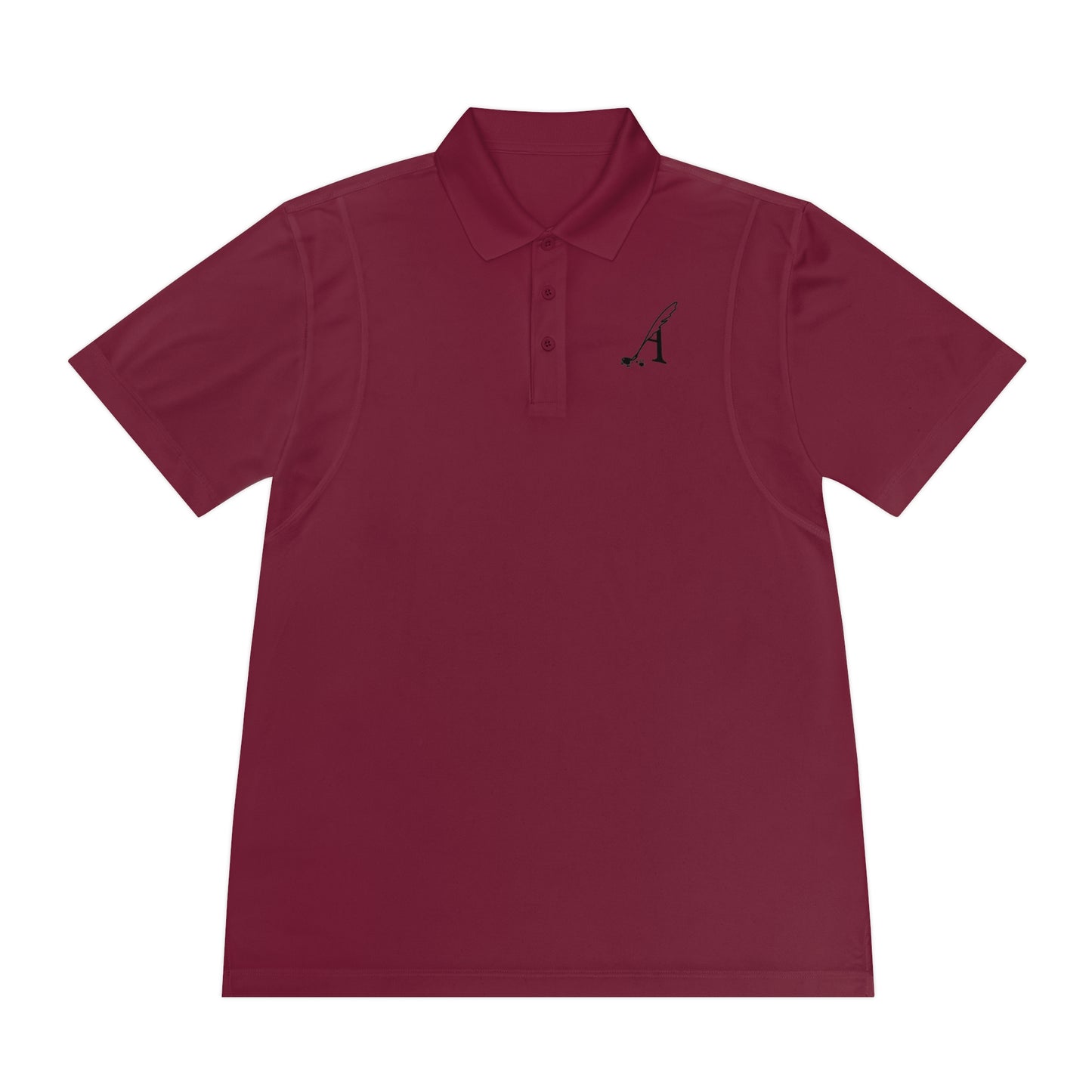 Amaranth Quill Logo Men's Sport Polo Shirt