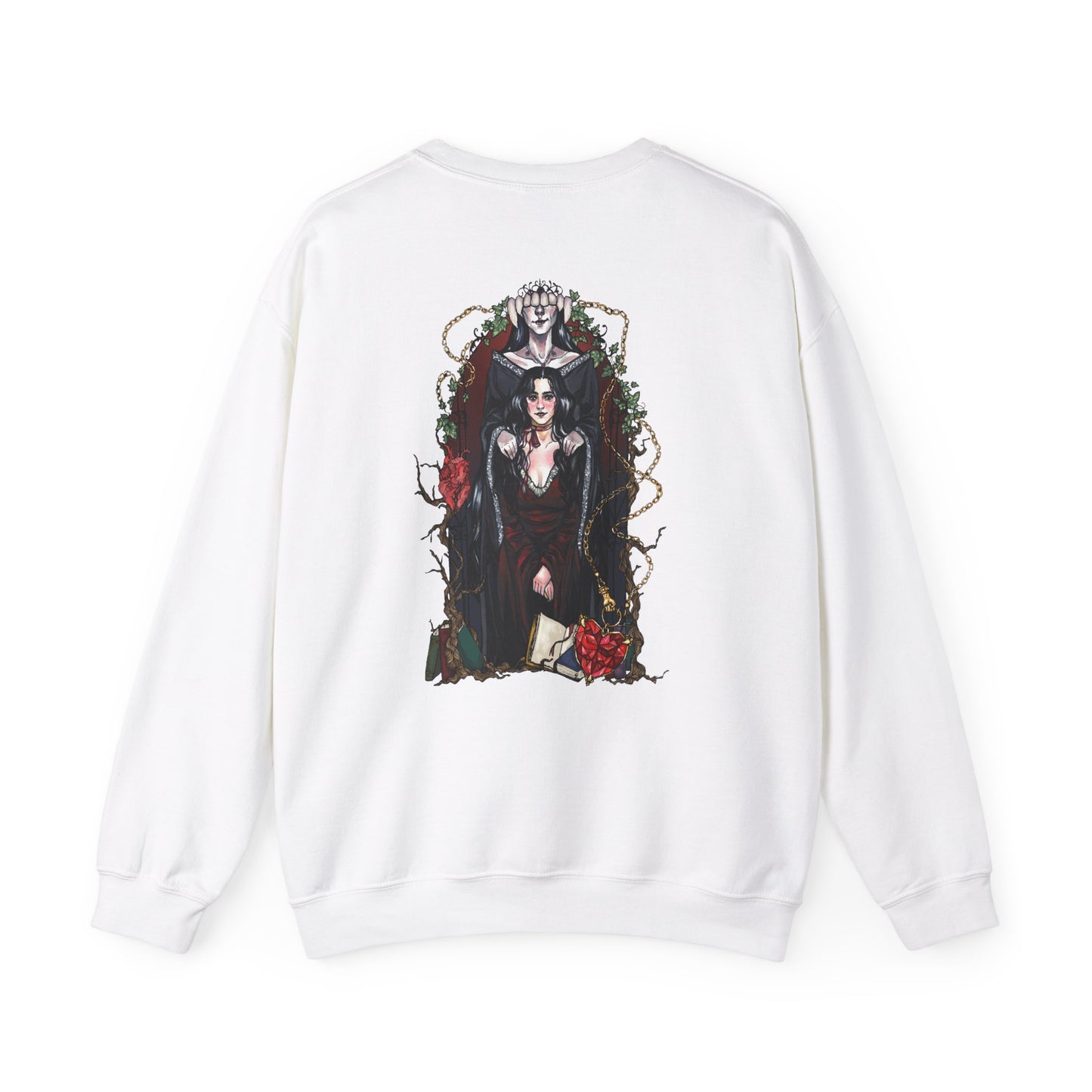 Bone White, Blood Red | Unisex Heavy Blend™ Crewneck Sweatshirt