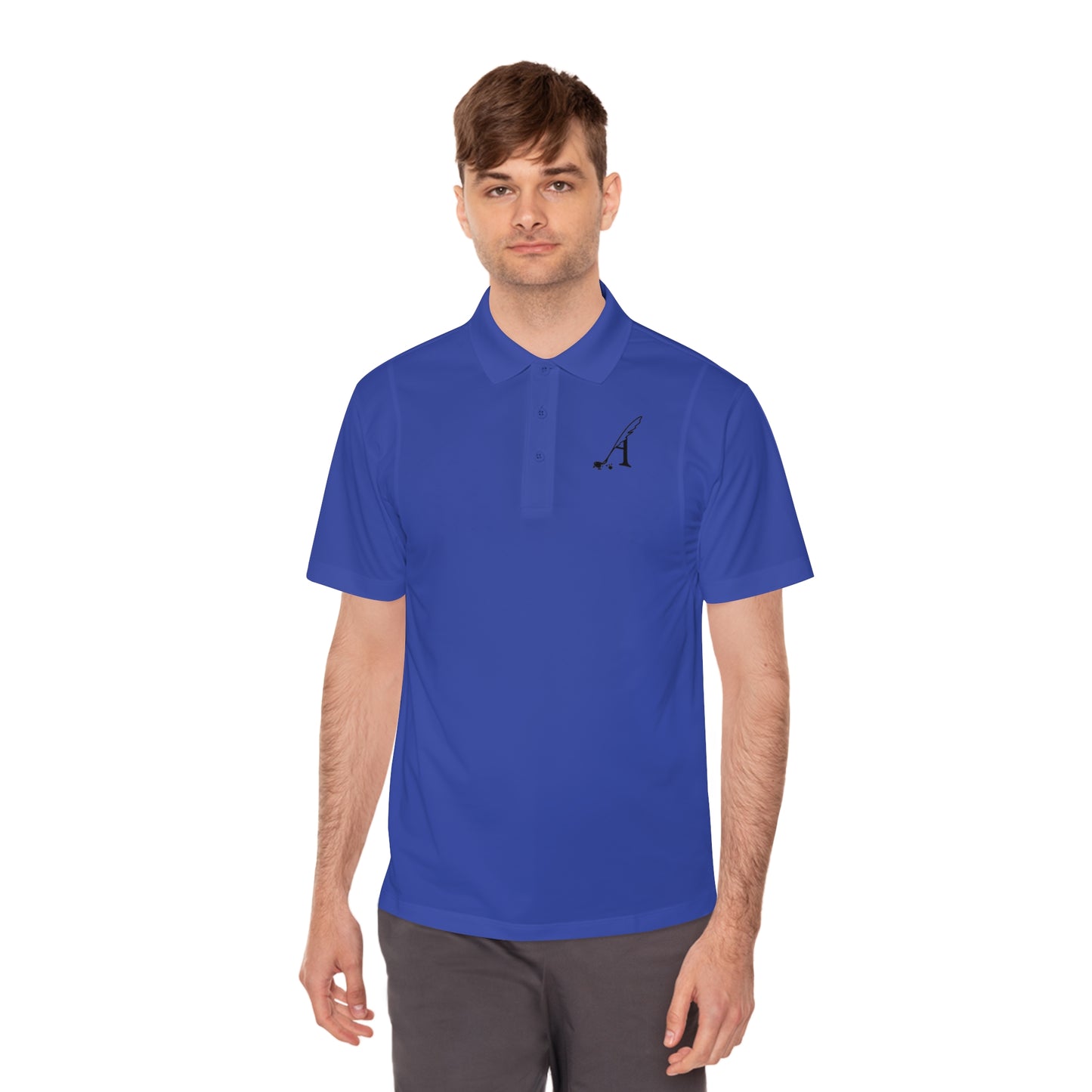 Amaranth Quill Logo Men's Sport Polo Shirt