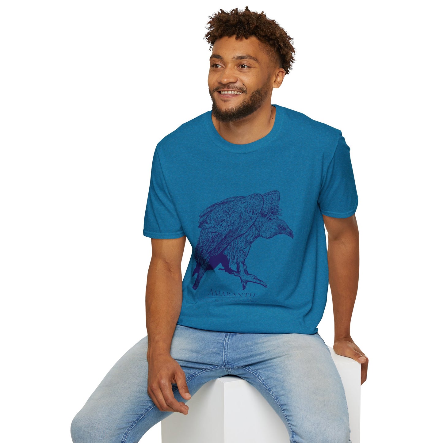 Amaranth Vulture | Graphic Unisex Softstyle T-Shirt - Eco-Friendly Fashion
