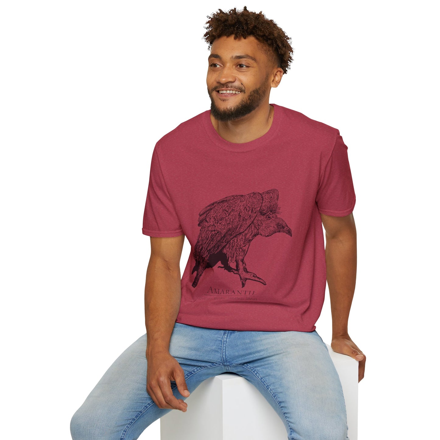 Amaranth Vulture | Graphic Unisex Softstyle T-Shirt - Eco-Friendly Fashion