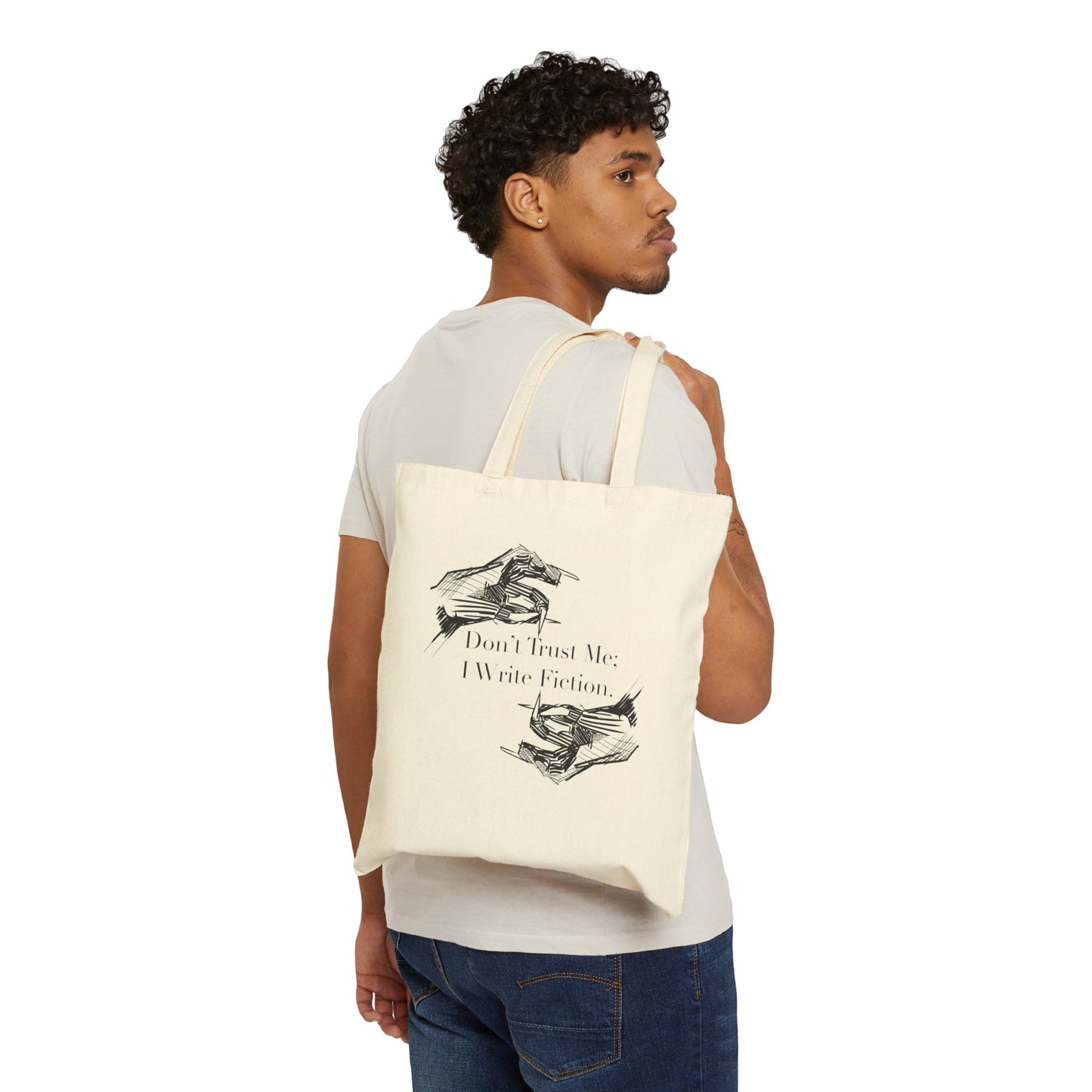 Don't Trust Me Cotton Canvas Tote Bag