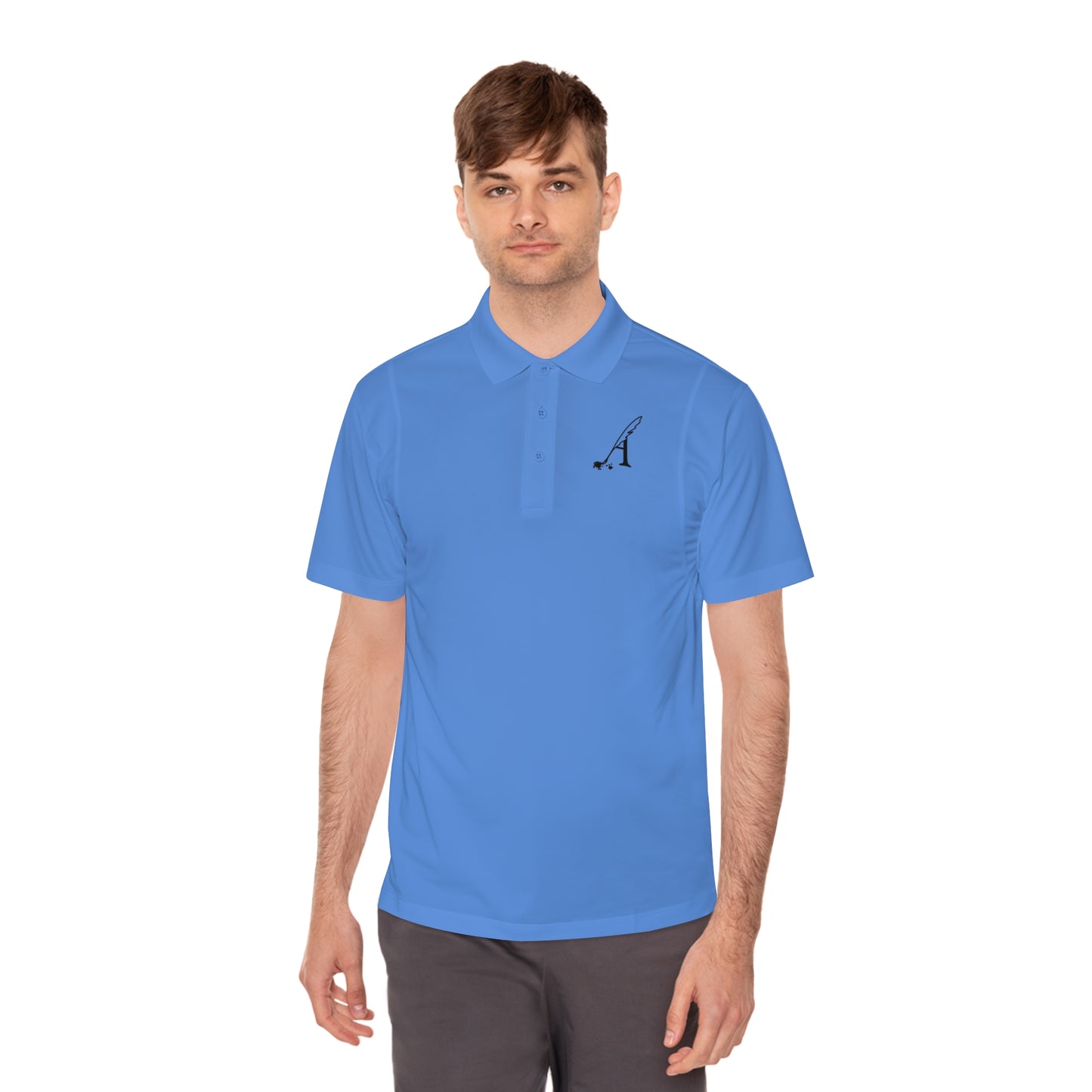 Amaranth Quill Logo Men's Sport Polo Shirt